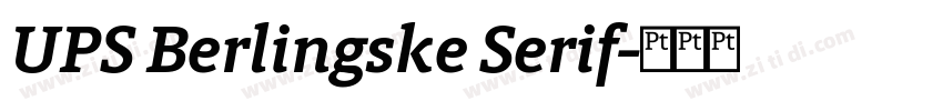 UPS Berlingske Serif字体转换